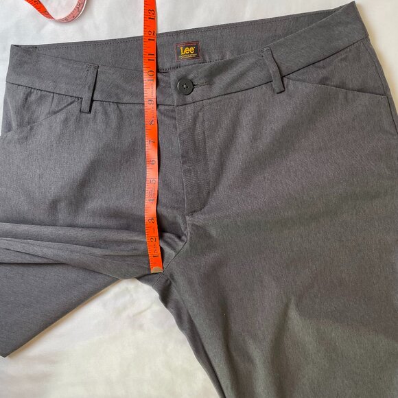 Lee Straight Leg Trouser Pants Wrinkle Resistant Gray Size 12L 33" Inseam - Picture 12 of 16